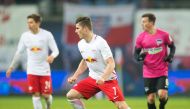 Leipzig's Austrian forward Marcel Sabitzer plays during the German first division Bundesliga football match between RB Leipzig and Hertha BSC Berlin in Leipzig, eastern Germany on December 17, 2016. AFP / Robert MICHAEL