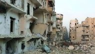 Buildings in east Aleppo on verge of collapse after months of heavy bombardment.