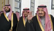 Custodian of the Two Holy Mosques King Salman of Saudi Arabia, Saudi defence minister and Deputy Crown Prince Mohammed bin Salman and Deputy Crown Prince and the Minister of Interior  Muhammad bin Nayef