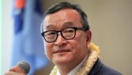 File photo of Cambodian opposition leader Sam Rainsy. Reuters 