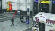 A handout photo released yesterday by the Italian Police allegedly shows Anis Amri, the suspected Berlin truck attacker, on a CCTV frame grab taken at 00.58am (local time), as he arrives on December 23 in Milan's Central Station.
