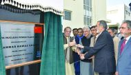 Pakistani Prime Minister Nawaz Sharif inaugurates The Chashma-III reactor in Chashma, yesterday.