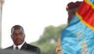 (FILES) This file photo taken on December 06, 2006 shows Congolese President Joseph Kabila pausing during his inauguration ceremony in Kinshasa. DR Congo's government and the opposition are