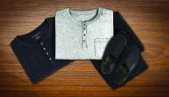 Samples of sleeper suits from The White Company.