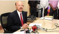 Chief Election Commissioner Dr Nasim Zaidi holding a press conference to announce the Assembly Elections in five States, in New Delhi on January 04, 2017. The Election Commissioners, AK Joti and OP Rawat are also seen. PIB