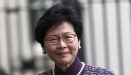 FILE PHOTO - Hong Kong's Chief Secretary for Administration, Carrie Lam, leaves after meeting with Britain's Chancellor of the Exchequer, Philip Hammond, at number 11 Downing Street in London, Britain September 26, 2016. REUTERS/Neil Hall/File Photo
