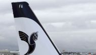 A logo of IranAir is pictured on an Airbus A321 as the company takes delivery of the first new Western jet under an international sanctions deal in Colomiers, near Toulouse, France, January 11, 2017. (REUTERS/Regis Duvignau)