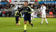 Britain Football Soccer - Swansea City v Arsenal - Premier League - Liberty Stadium - 14/1/17 Arsenal's Alexis Sanchez celebrates scoring their fourth goal Action Images via Reuters / Matthew Childs
