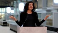 Sheryl Sandberg, Chief Operating Officer of Facebook, delivers a speech during a visit in Paris, France, January 17, 2017, at a start-up companies gathering at Paris' Station F site as the company tries to head off tougher regulation by Germany. REUTERS/P