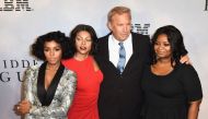 This file photo taken on December 9, 2016 shows L-R: actors Janelle Monae, Taraji P. Henson, Kevin Costner and Octavia Spencer attending the 