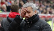 Manchester United manager Jose Mourinho before the match. (Reuters / Darren Staples)