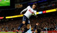 Tottenham's Dele Alli in action with Manchester City's David Silva. Reuters / Jason Cairnduff