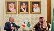 Saudi Foreign Minister Adel al-Jubeir meets with French Foreign Minister Jean-Marc Ayrault in Riyadh, January 24, 2017.  (Saudi Press Agency handout via REUTERS) 