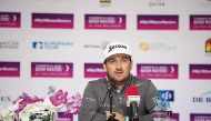 Graeme McDowell of Northern Ireland speaks during a press conference held in Doha, ahead of the Commercial Bank Qatar Masters which begins today. 