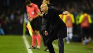 Real Madrid's French coach Zinedine Zidane shouts instructions from the sideline during the Spanish Copa del Rey (King's Cup) quarter final second leg football match RC Celta de Vigo vs Real Madrid CF RC Celta de Vigo on January 25, 2017. (AFP / MIGUEL RI