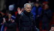 Manchester United manager Jose Mourinho gestures to the fans at the end of the match Reuters / Phil Noble 