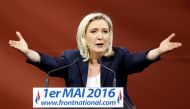 National Front political party leader Marine Le Pen delivers her speech as part of the National Front annual May Day rally in Paris, May 1 2016 (REUTERS / Charles Platiau) 