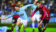 Celta Vigo's defender Sergi Gomez (left) vies with Alaves' French defender Theo Hernandez during the Spanish Copa del Rey semi-final first leg match at the Balaidos Stadium in Vigo on Thursday. Both the teams will have it all to play for in the second leg