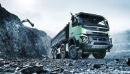 A picture showing new model of Volvo truck.