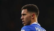 Chelsea's Belgian midfielder Eden Hazard plays during the English Premier League football match between Chelsea and Arsenal at Stamford Bridge in London on February 4, 2017. AFP / Adrian DENNIS