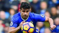 Chelsea's Brazilian-born Spanish striker Diego Costa during the English Premier League match against at Stamford Bridge in London on Saturday.