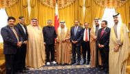 Bahrain's Prime Minister Prince Khalifa bin Salman Al Khalifa with Kerala Chief Minister Pinarayi Vijayan, senior officials and leading businessmen