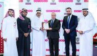 Left to right- Mohammed Jassim Al Kuwari, Ooredoo CCSO, Sheikh Nasser bin Hamad bin Nasser Al-Thani, Ooredoo CNBO, Yousef Abdulla Al Kubaisi, Ooredoo COO, Selim Kseib, Country Chief Executive - BUREAU VERITAS Qatar, Makram Abou- Fakherddine, Team Leader -