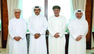 Saad Sherida Al Kaabi (second left), the President and CEO of Qatar Petroleum, received Isam Al Zadjali, the CEO of Oman Oil Company- Oman’s energy investment arm, in his office at Qatar Petroleum headquarters. Discussions during the meeting centered on t