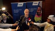 FIFA President Gianni Infantino speaks to the media in Doha, Qatar February 16, 2017. (REUTERS/Naseem Zeitoon)