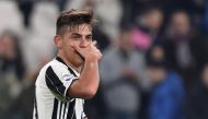 Juventus' Paulo Dybala celebrates after scoring his second goal. REUTERS/Giorgio Perottino
