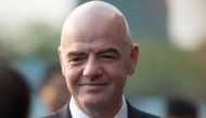 FIFA president Gianni Infantino takes part in a ceremony to open the national football academy in Yangon on February 17, 2017. / AFP / Ye Aung Thu
