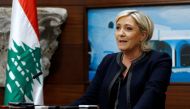 Marine Le Pen, French National Front (FN) political party leader and candidate for French 2017 presidential election, speaks during a news conference after her meeting with Lebanon's President Michel Aoun at the presidential palace in Baabda, Lebanon, Feb