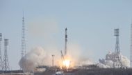 A Russian Soyuz booster rocket, carrying the Progress cargo space craft, blasts off for the International Space Station from the Baikonur cosmodrome, Kazakhstan, February 22, 2017. Oleg Urusov/Russian State Space Corporation
