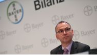 Werner Baumann, chairman of the board of German chemical group Bayer, attends a press conference on Bayer's annual earnings on February 22, 2017 at the company's headquarters in Leverkusen, western Germany. AFP / PATRIK STOLLARZ
