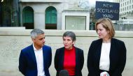 New Metropolitan Police Commissioner, Cressida Dick (centre), with London Mayor, Sadiq Khan, (left) and Britain's Home Secretary, Amber Rudd, at New Scotland Yard in London, yesterday.
