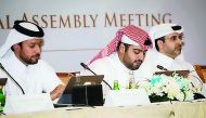 Barwa Bank officials attending the AGM held at the Four Seasons Hotel yesterday. 