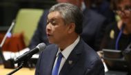 Deputy Prime Minister Ahmad Zahid Hamidi of Malaysia speaks during a high-level meeting on addressing large movements of refugees and migrants at the United Nations General Assembly in Manhattan, New York, U.S. September 19, 2016. REUTERS/Carlo Allegri.