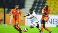 Action from the QSL match between Al Sadd and Umm Salal at Qatar Stadium yesterday. 