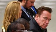 (FILES) This file photo taken on January 25, 2017 shows US actor and former governor of California Arnold Schwarzenegger (R). AFP / Alberto PIZZOLI