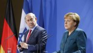 Israeli Prime Minister Benjamin Netanyahu and German Chancellor Angela Merkel hold a joint news conference at the Chancellery in Berlin, Germany October 21, 2015. REUTERS/Guido Bergmann