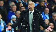 Manchester City's Spanish manager Pep Guardiola gestures on the touchline during the English Premier League match against Stoke City at the Etihad Stadium in Manchester last week. 