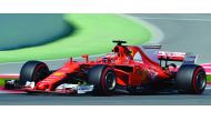 Ferrari's Finnish driver Kimi Raikkonen drives at the Circuit de Catalunya on Thursday in Montmelo on the outskirts of Barcelona on the fourth day of the second week of tests ahead of the Formula One Grand Prix season.