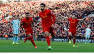 Liverpool's Emre Can celebrates scoring their second goal Reuters / Phil Noble 
