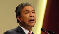 File photo: Mr Ahmad Zahid Hamidi speaking during the annual Asia-Pacific forum in Singapore. (AFP/Roslan Rahman).