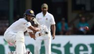 Sri Lankan cricketer Dinesh Chandimal watches the ball as he plays a shot during the first day of the second and final Test cricket match between Sri Lanka and Bangladesh at The P. Sara Oval Cricket Stadium in Colombo on March 15, 2017. (AFP / Ishara S. K