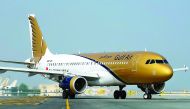 One of the Gulf Air's aircrafts landing.