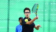 Action from the Qatar Tennis, Squash and Badminton Federation Junior Open at the Khalifa Tennis and Squash Complex.