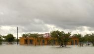 A house under construction flooded near Outapi in the Omusati region. 