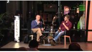 Mattias Hjelmstedt (left) is being Interviewed by Slush (Courtesy: Slush / YouTube) 
