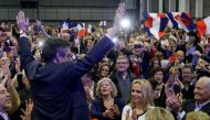 Francois Fillon, former French Prime Minister, member of the Republicans political party and 2017 presidential election candidate of the French centre-right, waves to supporters at a campaign rally in Biarritz, France March 24, 2017. REUTERS/Regis Duvigna